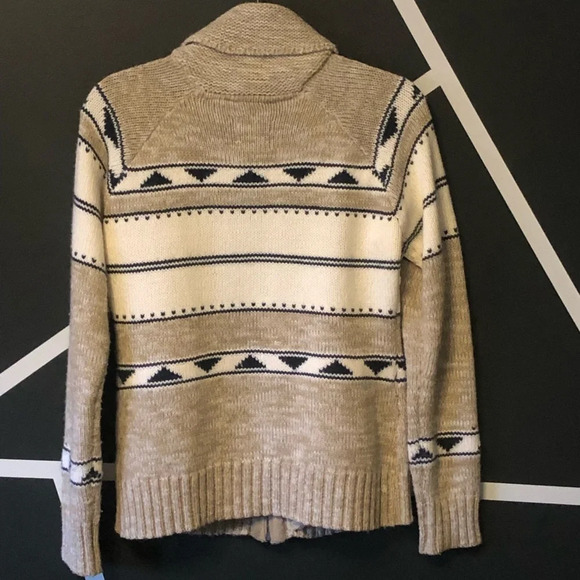 Wool  blend zip up knit cardigan - Picture 2 of 3